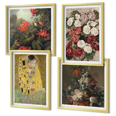 A fa virágai Klimt festmény dekorációs kép készlet nappaliba