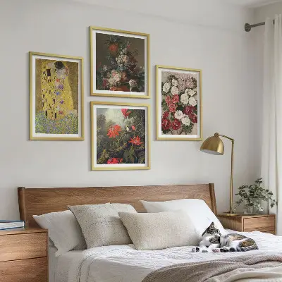 A fa virágai Klimt festmény dekorációs kép készlet nappaliba