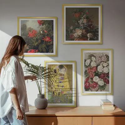 A fa virágai Klimt festmény dekorációs kép készlet nappaliba