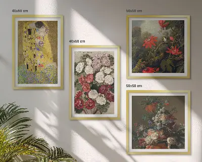 A fa virágai Klimt festmény dekorációs kép készlet nappaliba