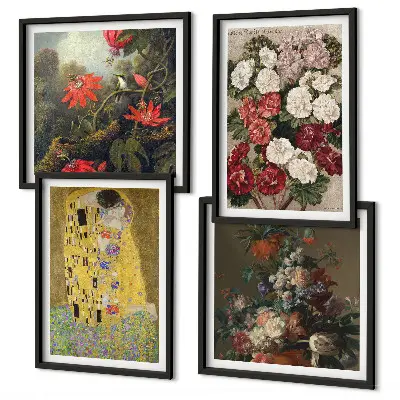 A fa virágai Klimt festmény dekorációs kép készlet nappaliba