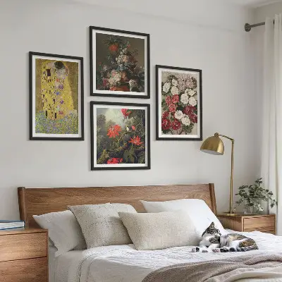 A fa virágai Klimt festmény dekorációs kép készlet nappaliba