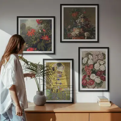 A fa virágai Klimt festmény dekorációs kép készlet nappaliba