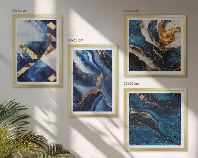 Dekorációs kép készlet nappaliba absztrakt elegáns mintákkal
