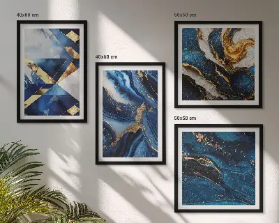 Dekorációs kép készlet nappaliba absztrakt elegáns mintákkal