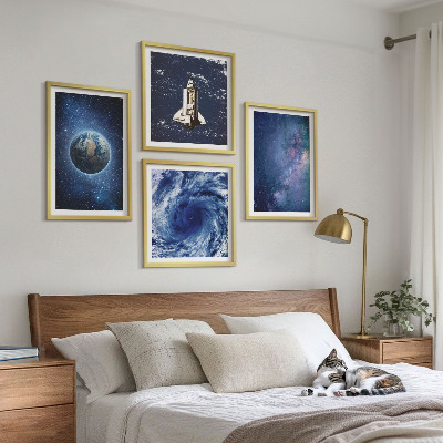 Keretezett poliptichon Föld űr vihar galaxis