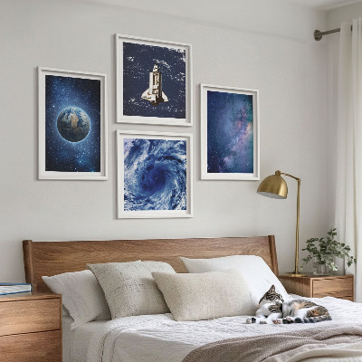 Keretezett poliptichon Föld űr vihar galaxis