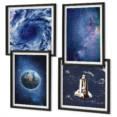 Keretezett poliptichon Föld űr vihar galaxis