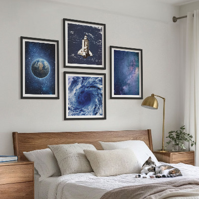 Keretezett poliptichon Föld űr vihar galaxis