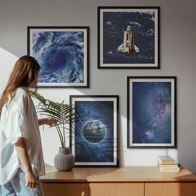 Keretezett poliptichon Föld űr vihar galaxis