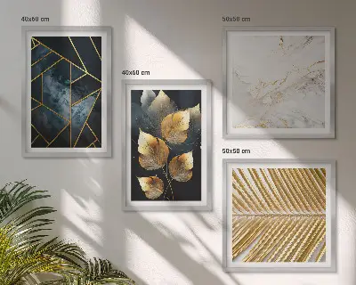 Dekorációs kép készlet nappaliba modern növényi mintákkal