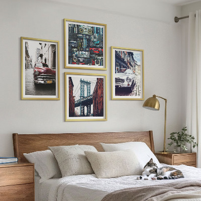 Keretezett poliptichon Régi autók Brooklyn retró hangrendszere