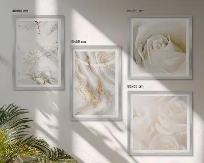Keretezett poliptichon elegáns márvány mintákkal
