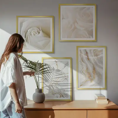 Keretezett poliptichon elegáns márvány mintákkal