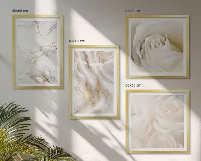 Keretezett poliptichon elegáns márvány mintákkal
