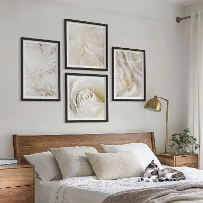 Keretezett poliptichon elegáns márvány mintákkal