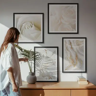 Keretezett poliptichon elegáns márvány mintákkal