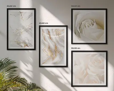 Keretezett poliptichon elegáns márvány mintákkal