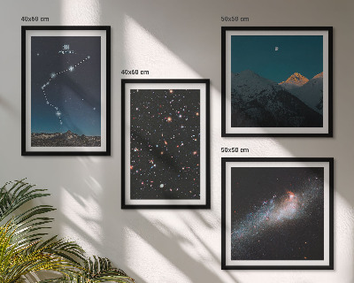 Dekorációs kép készlet nappaliba Galaxis űr Vízöntő-hegység
