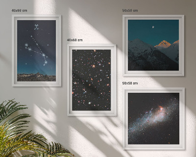 Dekorációs kép készlet nappaliba Galaxisok kozmikus tájképei