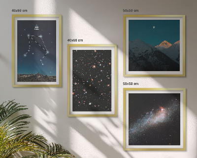 Dekorációs kép készlet nappaliba Mérleg galaxis űr éjszakai égbolt