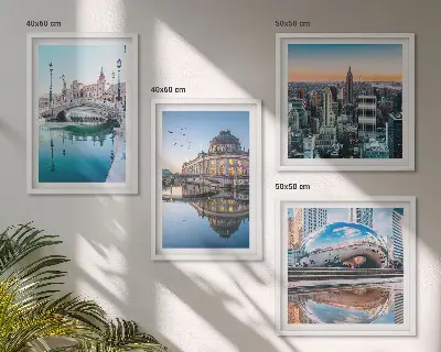 Vízparti városok építészete keretezett poliptichon
