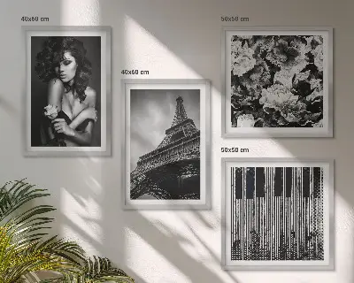 Portré egy nőről Eiffel-rózsával keretezett poliptichon