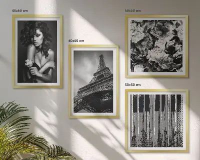 Portré egy nőről Eiffel-rózsával keretezett poliptichon