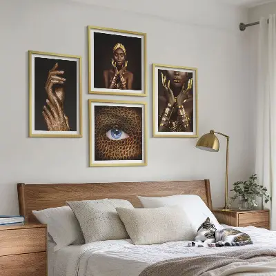 Női művészi portrék keretezett poliptichon keretezett poliptichon