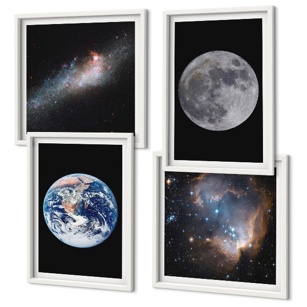 Keretezett poliptichon Galaxis Űr Hold