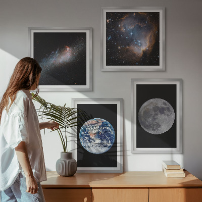Keretezett poliptichon Galaxis Űr Hold