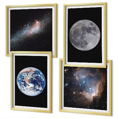 Keretezett poliptichon Galaxis Űr Hold
