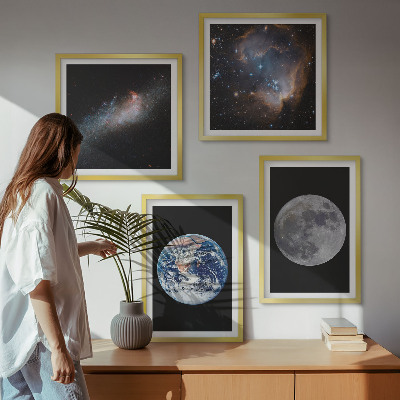 Keretezett poliptichon Galaxis Űr Hold