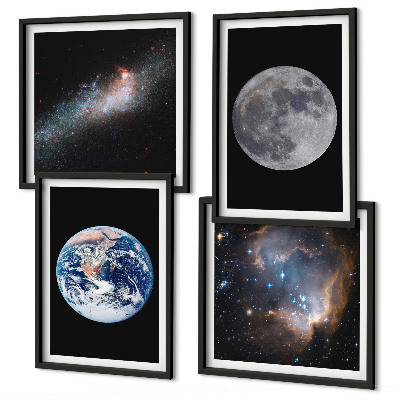 Keretezett poliptichon Galaxis Űr Hold