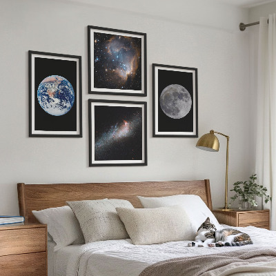 Keretezett poliptichon Galaxis Űr Hold