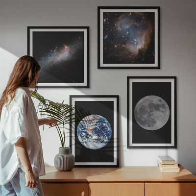 Keretezett poliptichon Galaxis Űr Hold