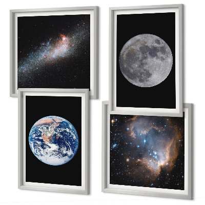 Keretezett poliptichon Galaxis Űr Hold