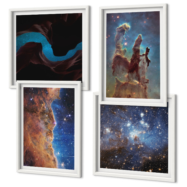 Dekorációs kép készlet nappaliba Galaxisok űrtájképei
