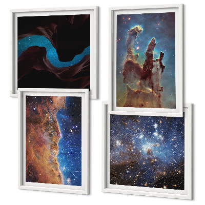 Dekorációs kép készlet nappaliba Galaxisok űrtájképei