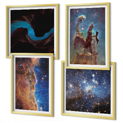 Dekorációs kép készlet nappaliba Galaxisok űrtájképei