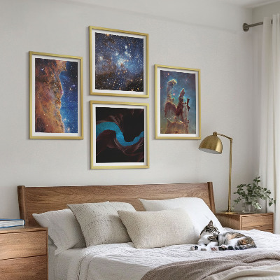 Dekorációs kép készlet nappaliba Galaxisok űrtájképei