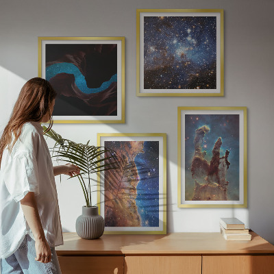 Dekorációs kép készlet nappaliba Galaxisok űrtájképei