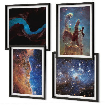 Dekorációs kép készlet nappaliba Galaxisok űrtájképei