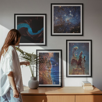 Dekorációs kép készlet nappaliba Galaxisok űrtájképei