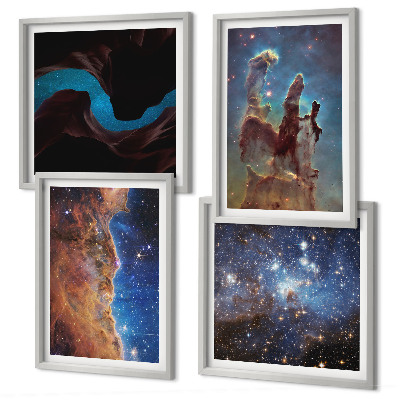Dekorációs kép készlet nappaliba Galaxisok űrtájképei