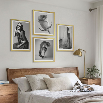 Keretezett poliptichon Elegáns nők stílusos portréi