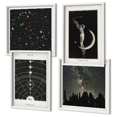 Dekorációs kép készlet nappaliba Naprendszer-galaxis