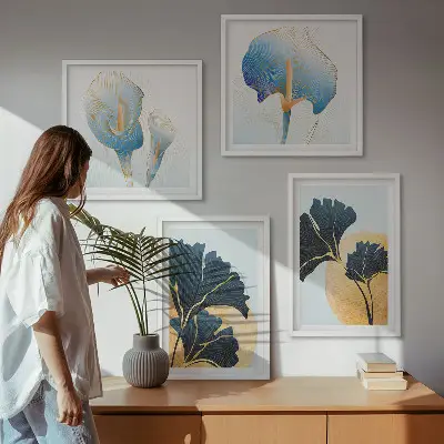 Kahlo citrombor portré keretezett poliptichon
