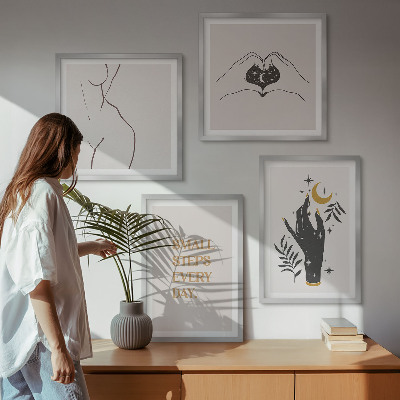 Keretezett poliptichon Minimalista bohém illusztrációk