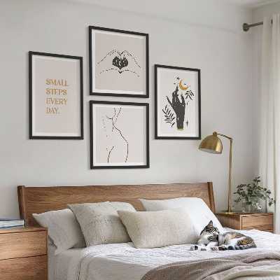 Keretezett poliptichon Minimalista bohém illusztrációk